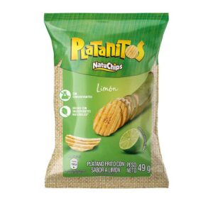 SNACK FRY GREEN BANANAS LIMON / OJUELAS DE PLATANOS FRITOS LIMON 49GR 1 X 96